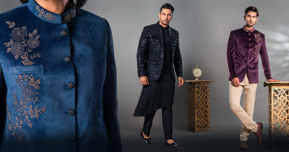 Designer Stylish Jodhpuri Bandhgala Indo Western Coat Blazer For wedding reception hot and other ethnic festival and functions.