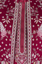 Rani colour kurta set with floral thread embroidery work bundi