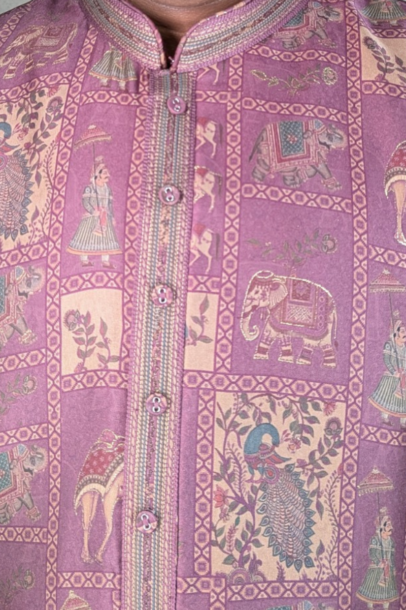 Printed purple kurta top