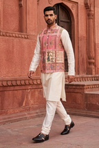 Pink colour printed bundi