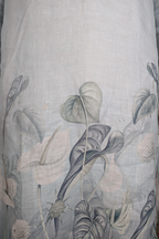 Blue colour kurta with floral print