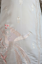 Royal Crimson Classic Kurta set with white thread work