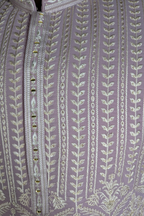 Lilac colour mirror work and embroidered kurta top