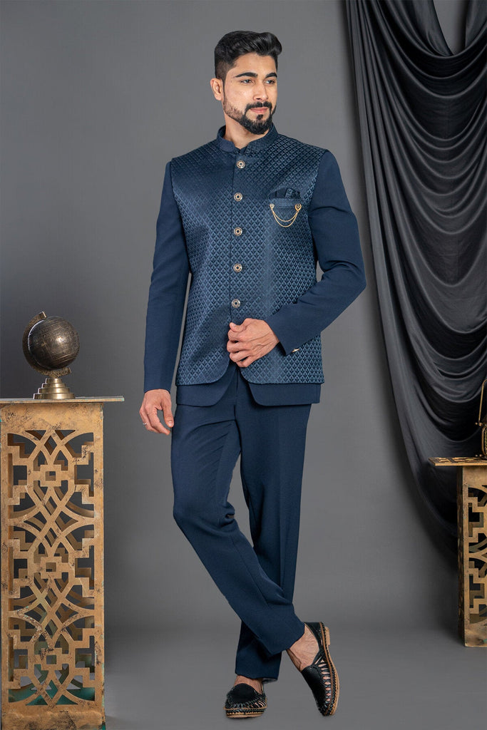 Designer Embroidered Maroon Jodhpuri Suit