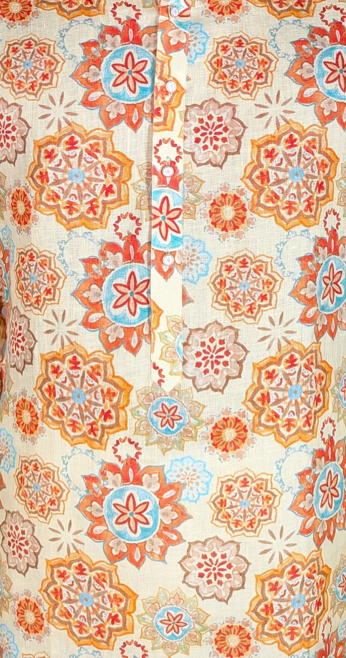 Multicolour kurta with decorative floral and geometric print