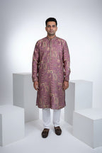 Printed purple kurta top