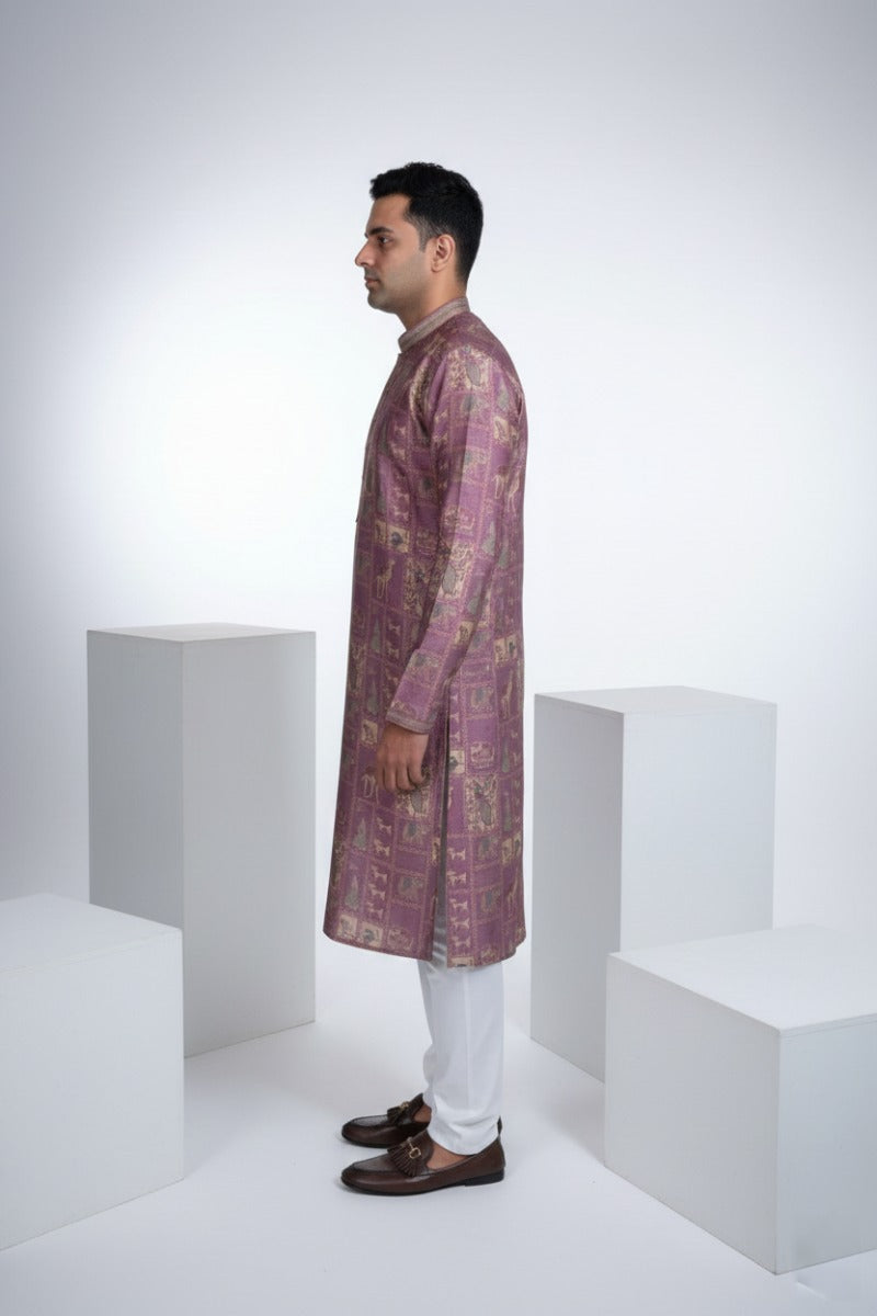 Printed purple kurta top