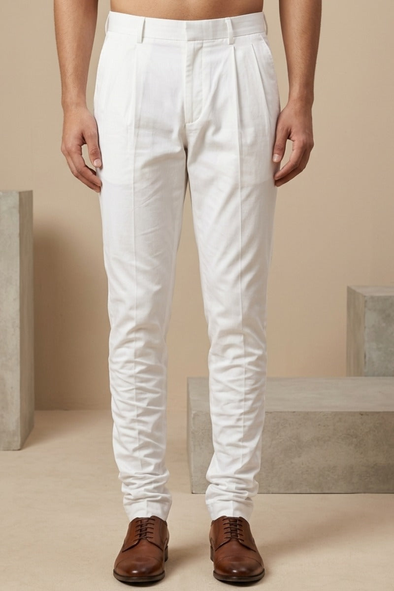 Ps cotton chudidar white pant Soft PS cotton fabric
Comfortable and breathable
Tailored fit with front pleats
Tapered chudidar-style ankles
Ideal for daily and ethnic wear