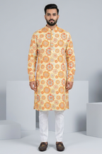 Multicolour kurta with decorative floral and geometric print