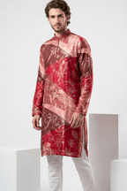 Maroon printed kurta top