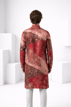 Maroon printed kurta top