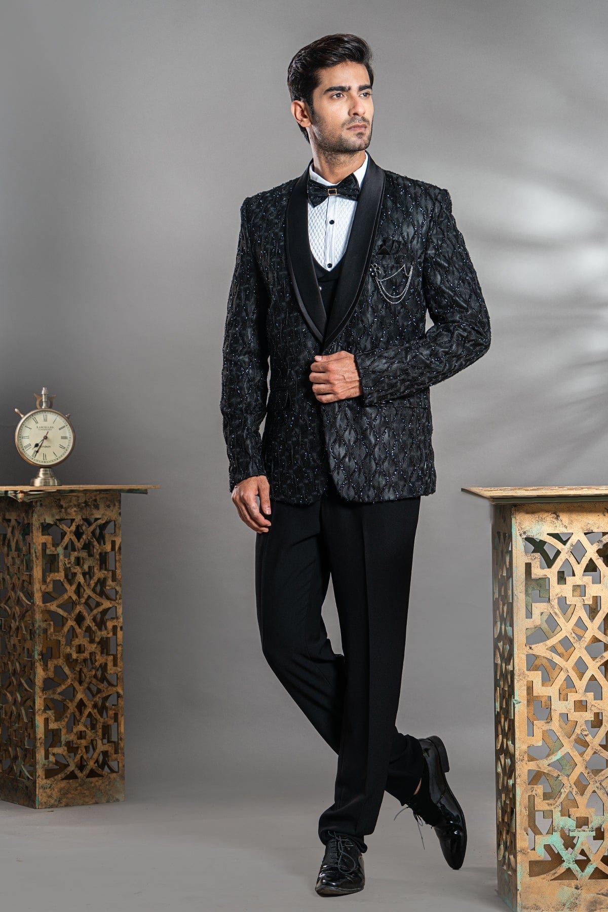 Black Shawl Lapel Tuxedo | Suits for Weddings & Events | Tuxedo suit for  wedding, Reception suits, Black tuxedo