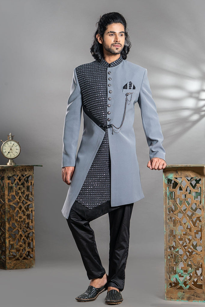 Copper Organza Satin Jacket Dress With Dupatta – weddingasiaonlineshop